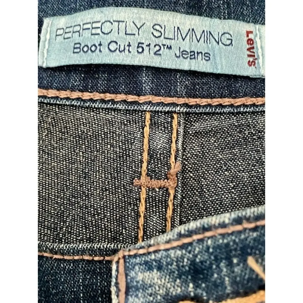 Levi’s 512 Bootcut Jeans 14M Medium Wash Perfectly Slimming Western Ranch